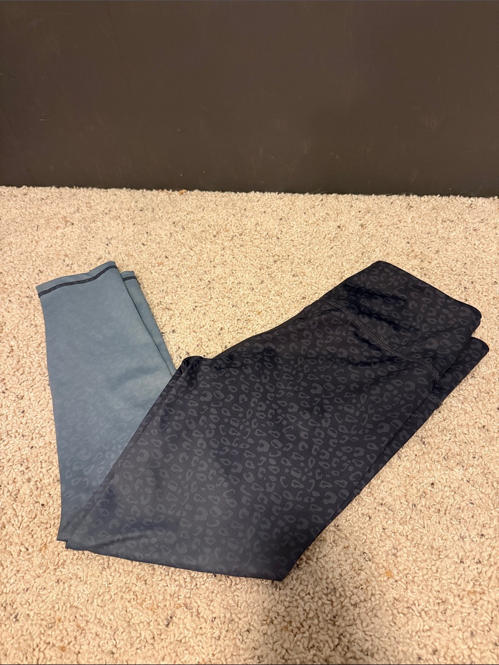 ZYIA Two-Tone Black & gray Leopard Print Joggers